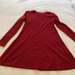 Red long sleeve dress